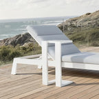 Dasia Outdoor Sun Lounger – White Aluminium Garden Recliner