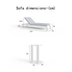 Dasia Outdoor Sun Lounger – White Aluminium Garden Recliner