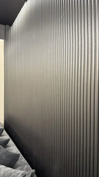 Metallic Silver Fluted Wall Panels – Premium WPC Decorative Panels for UK Homes