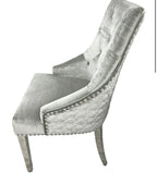 Pair Of 2 Majestic Light Grey - Silver lion Knocker Chair