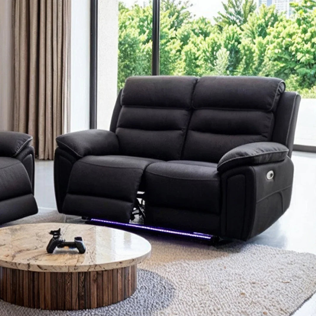Milano Fabric Platinum 3+2  Electric Recliner Set -Mood Lights/USB Charging