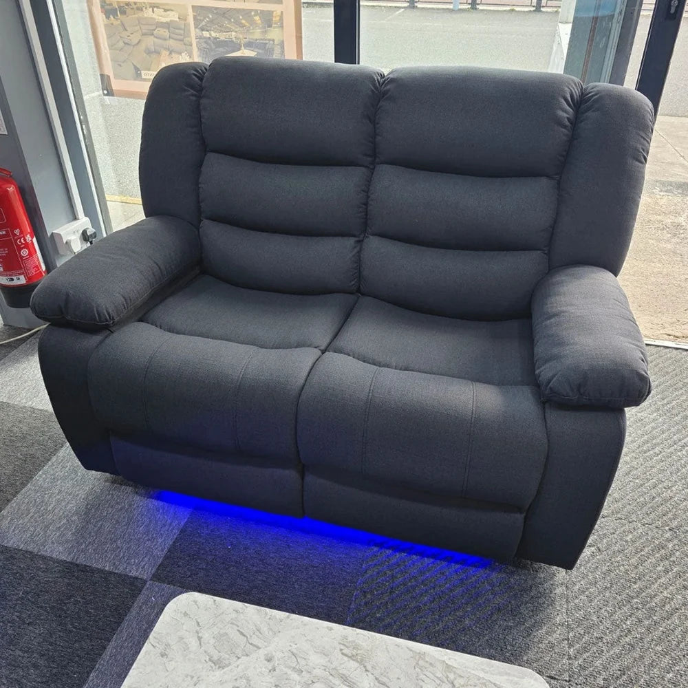 Sorrento – Grey High Quality Fabric Sofa (Electric Reclining)