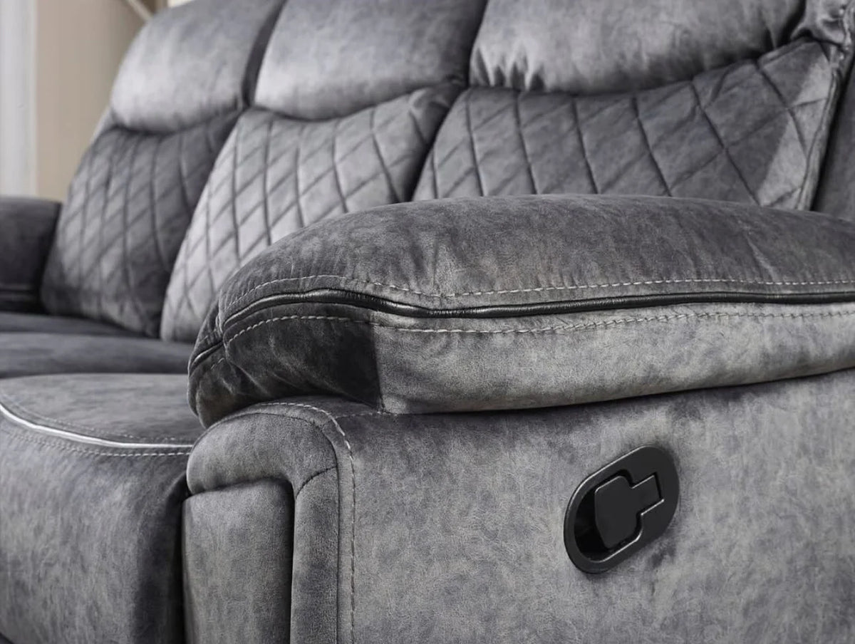 NORMANDY RECLINER Sofa - Available in Silver Grey - 3 Seater Recliner Sofa , 2 Seater Recliner , 1 Seater Recliner Chair