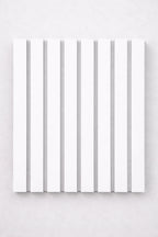 Snow White on white felt back Acoustic Premium slatted wooden wall Panels 2400mm x 60mm x 17mm - X1 Panel