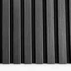 Dark Grey Acoustic Premium slatted wooden felt back wall Panels 2400mm x 600mm - x1 Panel