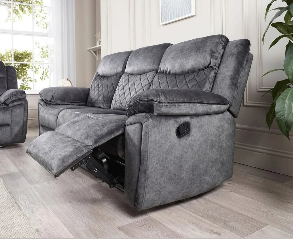 NORMANDY RECLINER Sofa - Available in Silver Grey - 3 Seater Recliner Sofa , 2 Seater Recliner , 1 Seater Recliner Chair