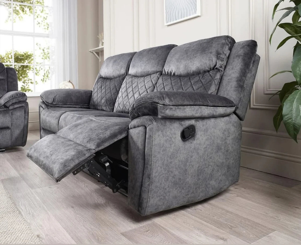 NORMANDY RECLINER Sofa - Available in Silver Grey - 3 Seater Recliner Sofa , 2 Seater Recliner , 1 Seater Recliner Chair