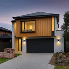 Light Oak PVC Exterior Wall Panels – Waterproof Outdoor & Garden Cladding
