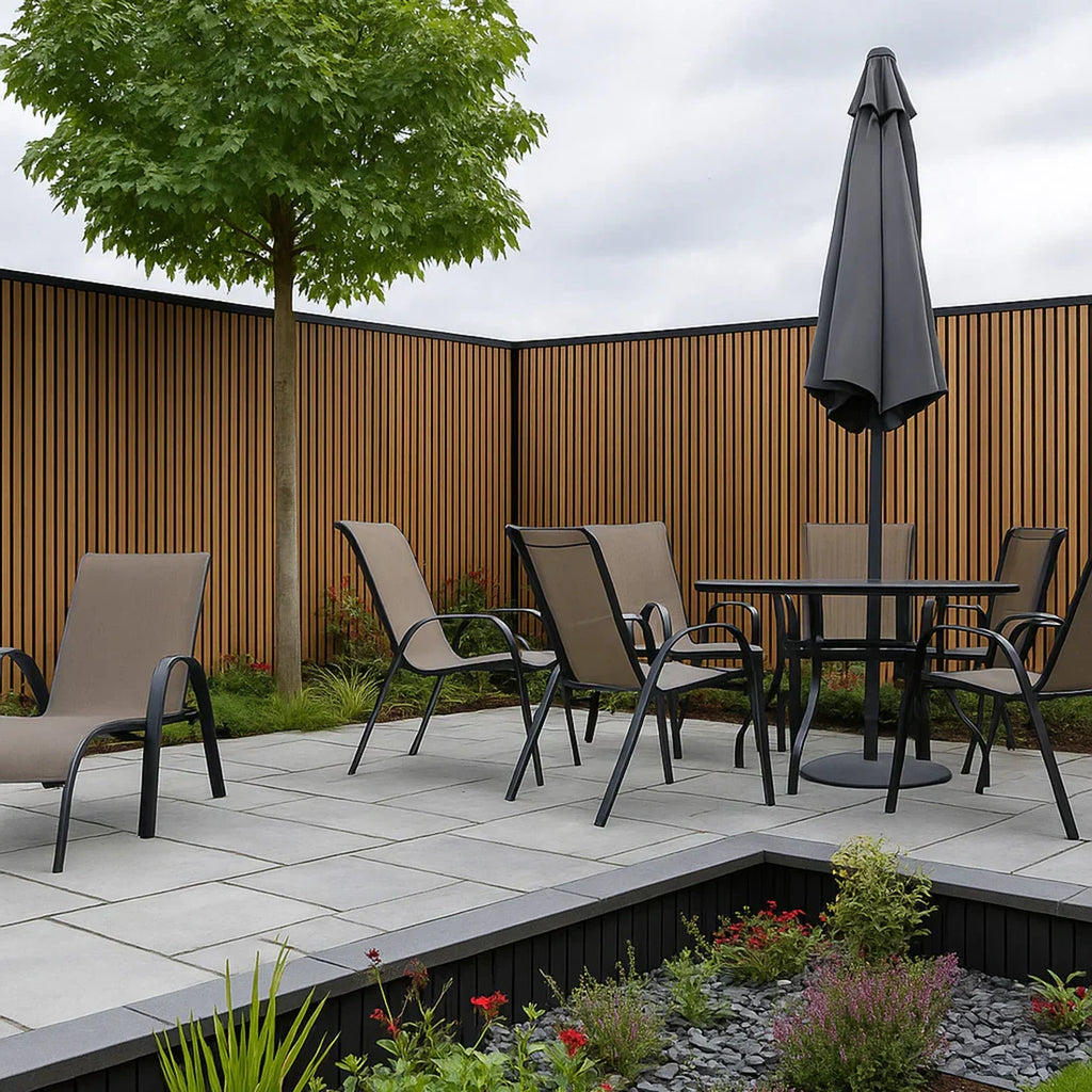 Light Oak PVC Exterior Wall Panels – Waterproof Outdoor & Garden Cladding