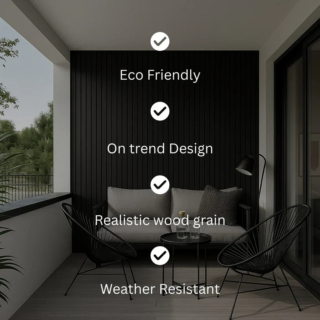 Light Oak PVC Exterior Wall Panels – Waterproof Outdoor & Garden Cladding