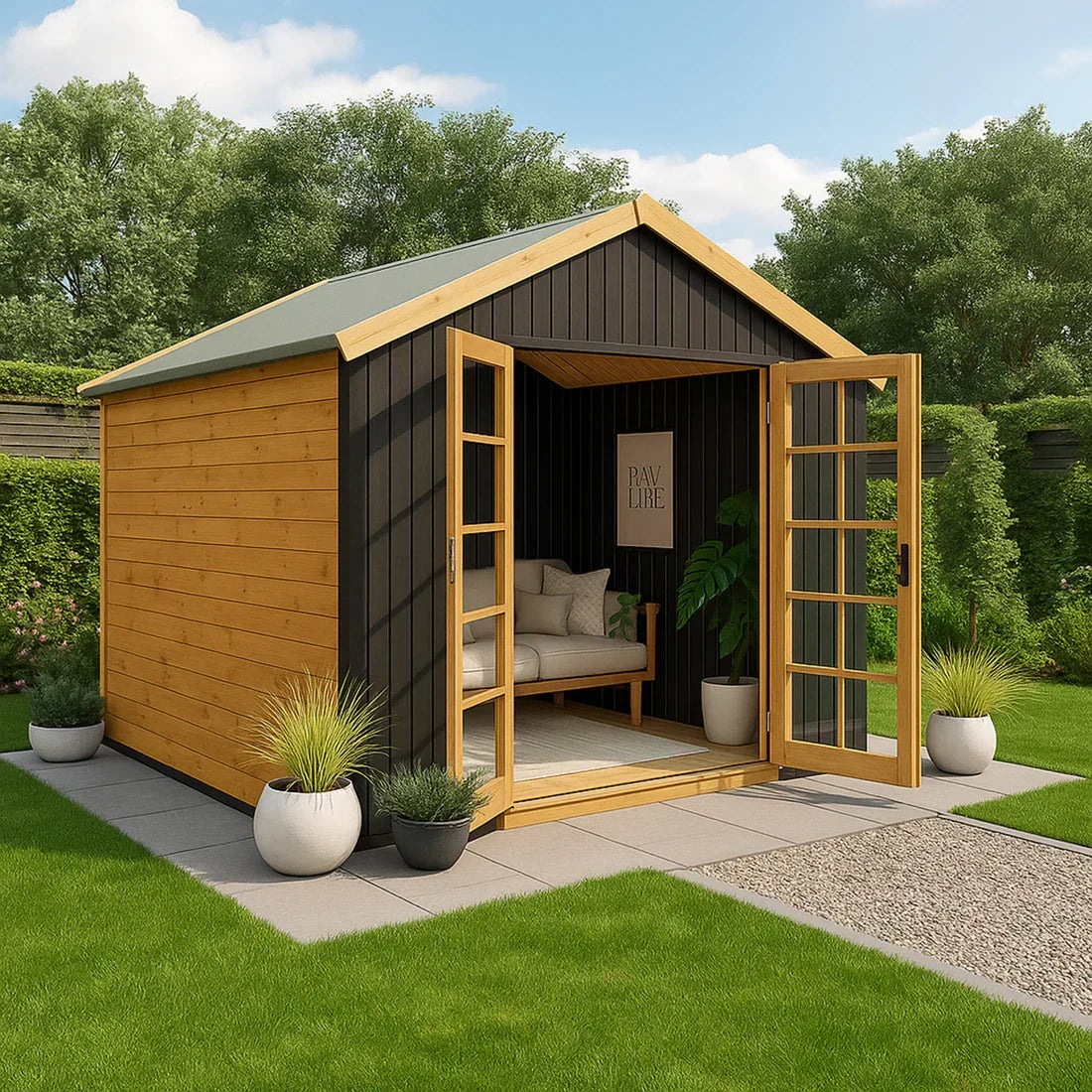 Black PVC Exterior Wall Panels – Waterproof Outdoor & Garden Cladding