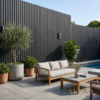 Kladd™ Exterior Wall Panel Composite Cladding Standard Slat - Black Oak | 180cm / 290cm (Set of 4)