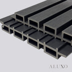 Kladd™ Exterior Wall Panel Composite Cladding Standard Slat - Black Oak | 180cm / 290cm (Set of 4)