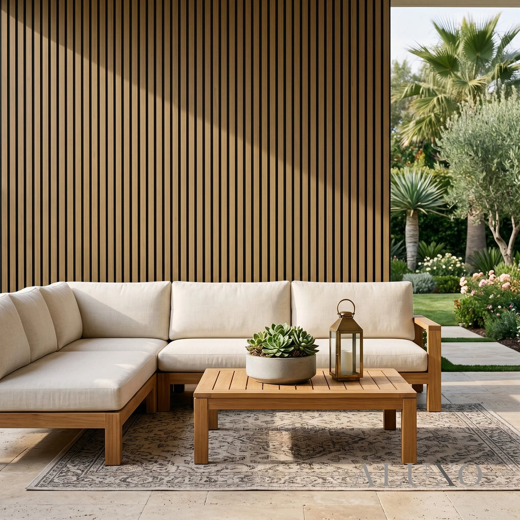 Kladd™ Exterior Wall Panel Composite Cladding Standard Slat - Light Oak | 180cm / 290cm (Set of 4)