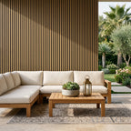 Kladd™ Exterior Wall Panel Composite Cladding Standard Slat - Light Oak | 180cm / 290cm (Set of 4)