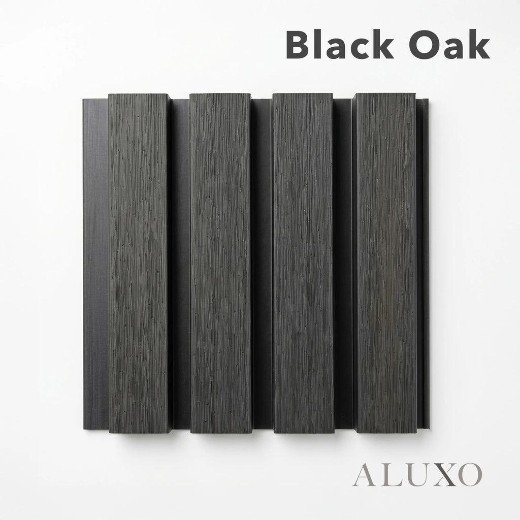 Kladd™ Exterior Wall Panel Composite Cladding Standard Slat - Black Oak | 180cm / 290cm (Set of 4)