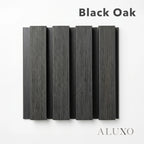 Kladd™ Exterior Wall Panel Composite Cladding Standard Slat - Black Oak | 180cm / 290cm (Set of 4)