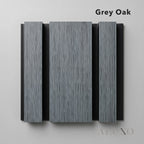 Kladd™ Wide Exterior Wall Panel Composite Cladding 86mm Slat - Grey Oak | 180cm / 290cm (Set of 4)