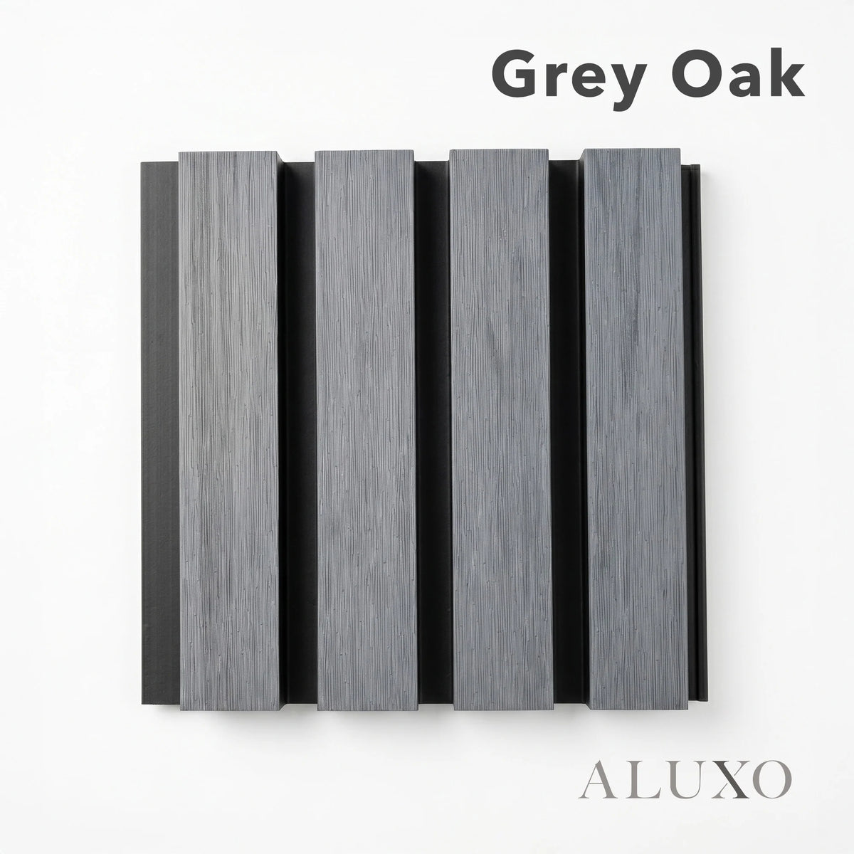 Kladd™ Exterior Wall Panel Composite Cladding Standard Slat - Grey Oak | 180cm / 290cm (Set of 4)