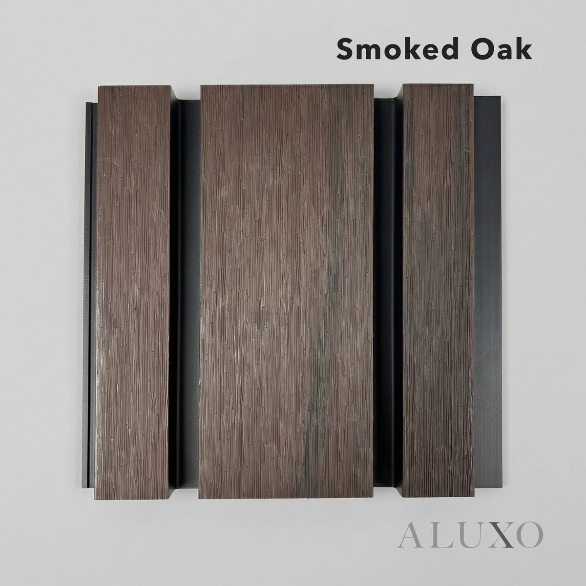Kladd™ Wide Exterior Wall Panel Composite Cladding 86mm Slat - Smoked Oak | 180cm / 290cm (Set of 4)