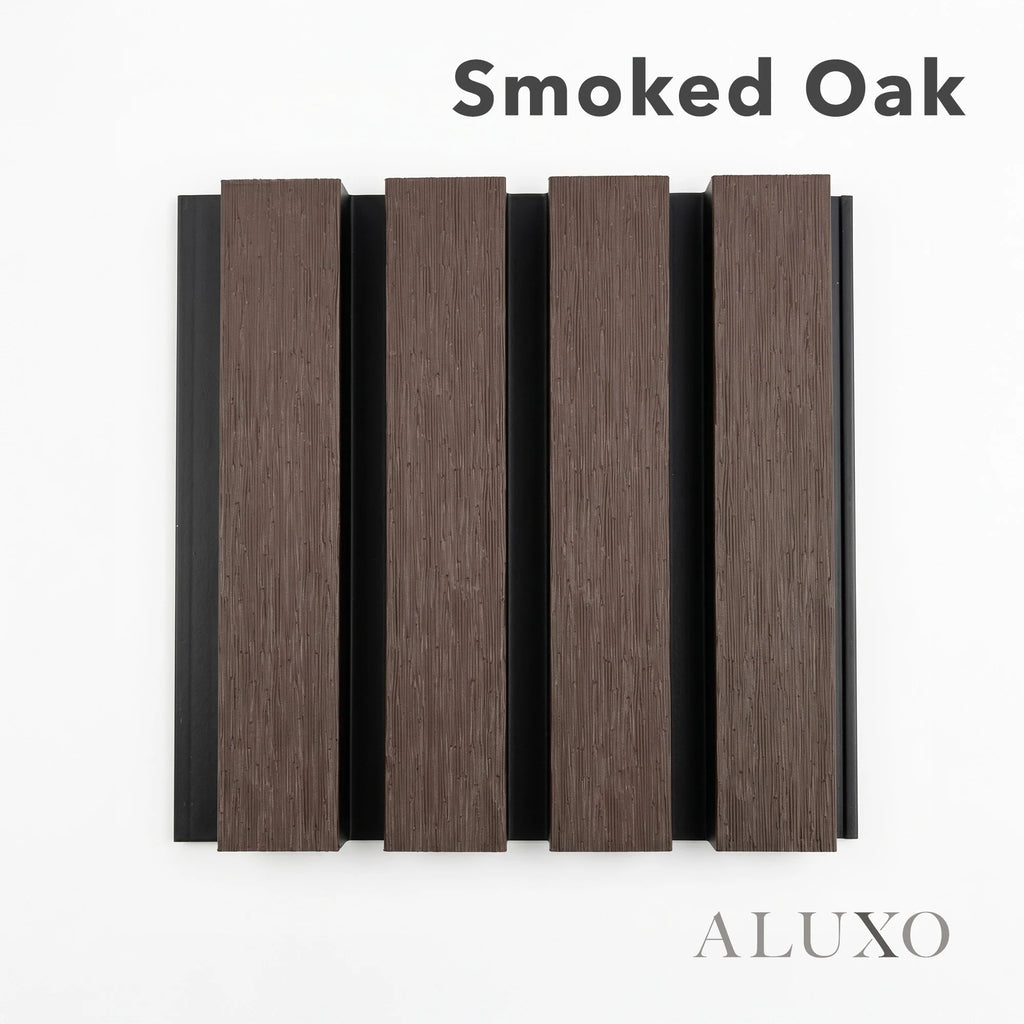 Kladd™ Exterior Wall Panel Composite Cladding Standard Slat - Smoked Oak | 180cm / 290cm (Set of 4)