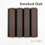 Kladd™ Exterior Wall Panel Composite Cladding Standard Slat - Smoked Oak | 180cm / 290cm (Set of 4)