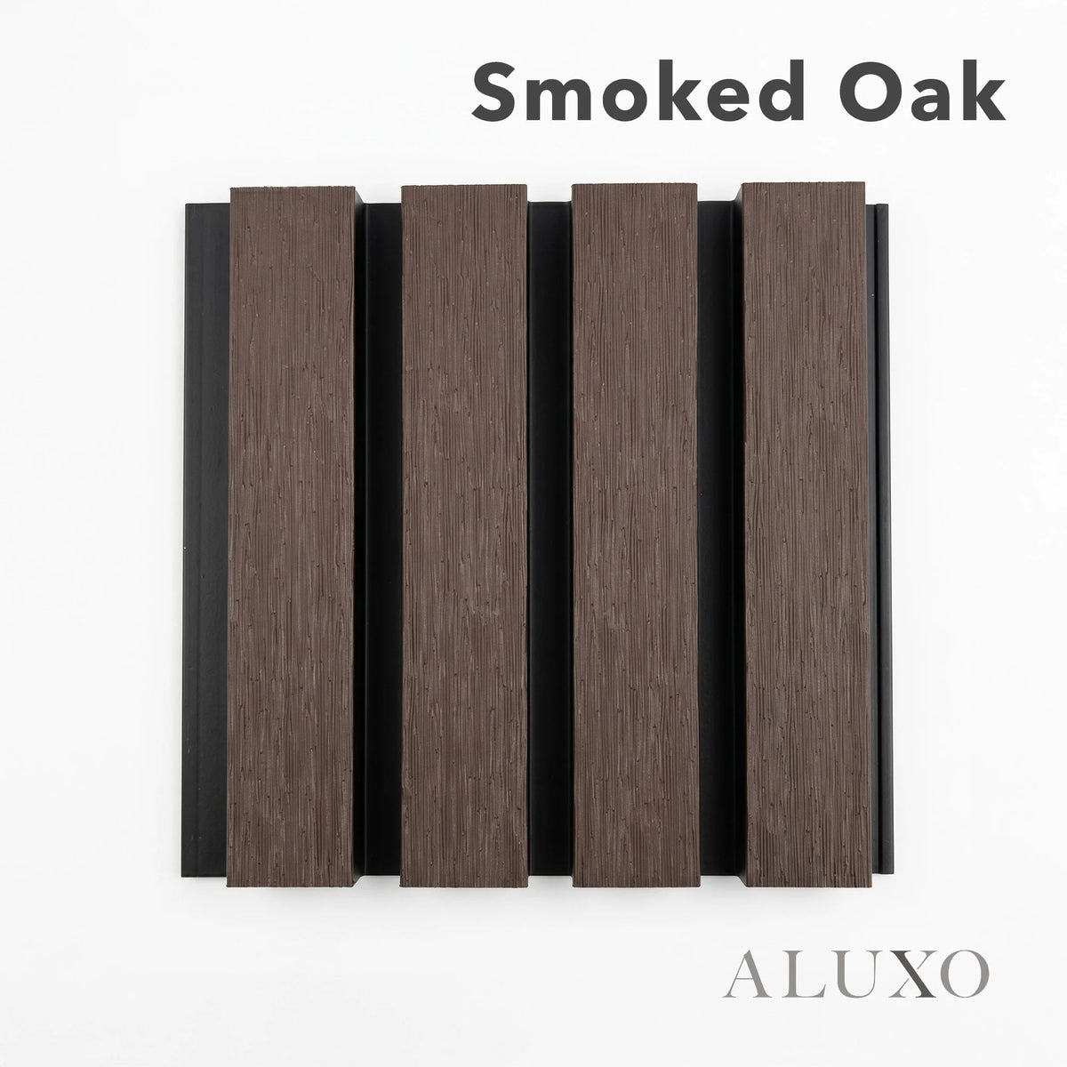 Kladd™ Exterior Wall Panel Composite Cladding Standard Slat - Smoked Oak | 180cm / 290cm (Set of 4)
