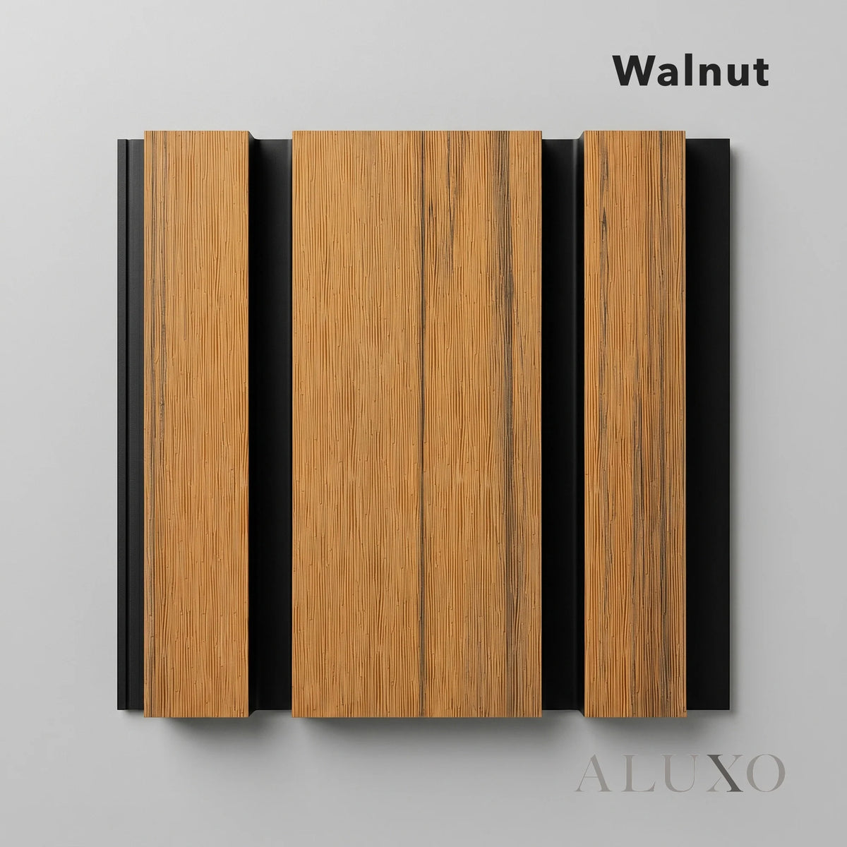 Kladd™ Wide Exterior Wall Panel Composite Cladding 86mm Slat - Walnut | 180cm / 290cm (Set of 4)