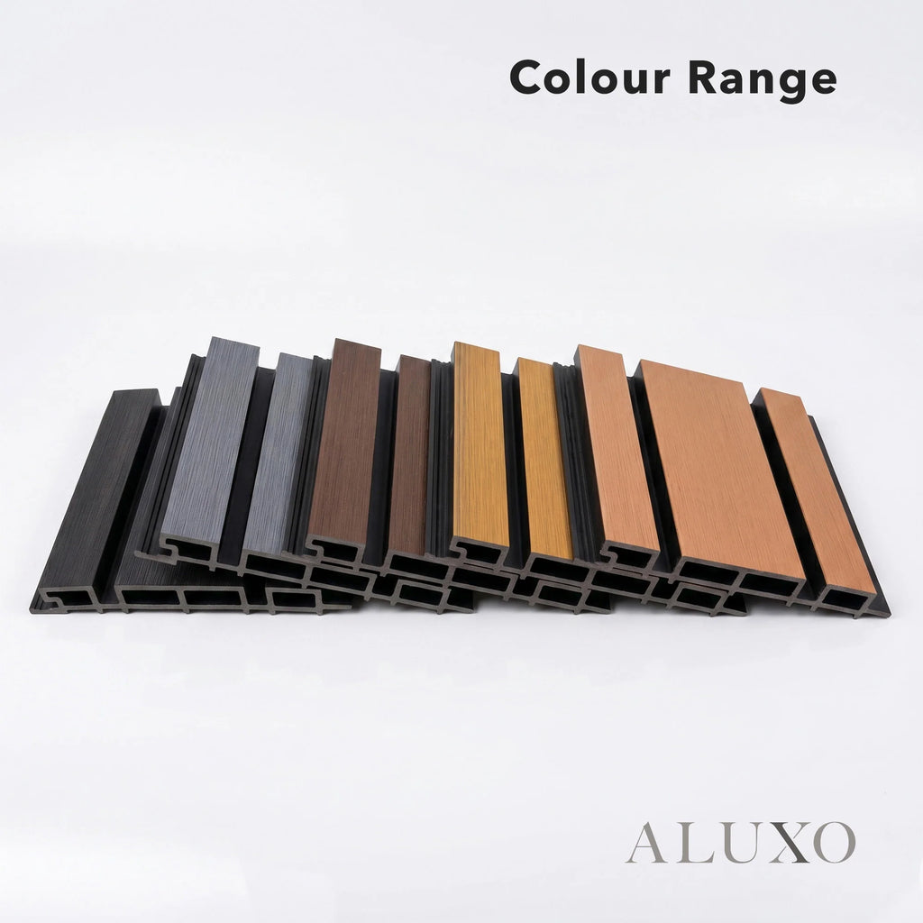 Kladd™ Wide Exterior Wall Panel Composite Cladding 86mm Slat - Light Oak | 180cm / 290cm (Set of 4)