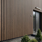 Kladd™ Exterior Wall Panel Composite Cladding Standard Slat - Smoked Oak | 180cm / 290cm (Set of 4)