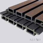 Kladd™ Exterior Wall Panel Composite Cladding Standard Slat - Smoked Oak | 180cm / 290cm (Set of 4)
