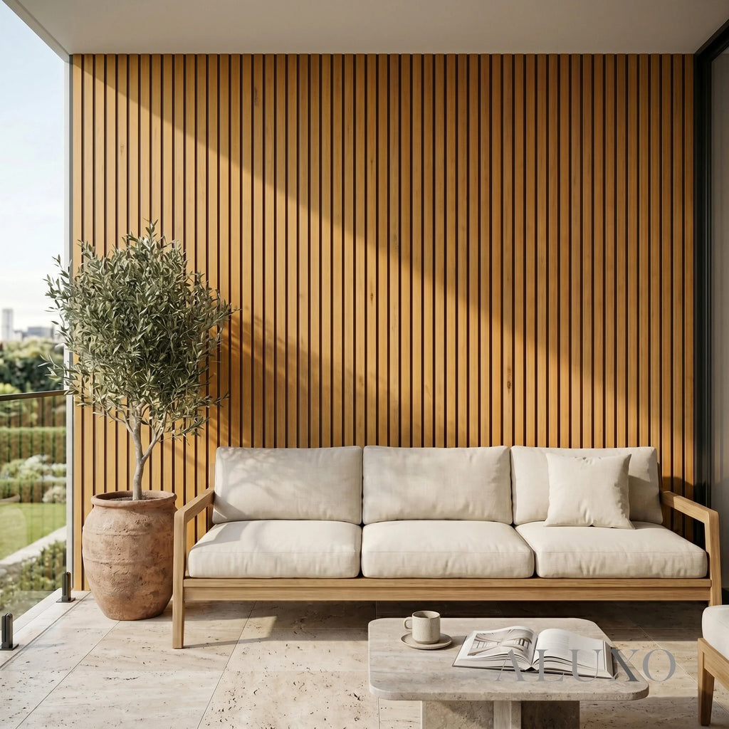 Kladd™ Exterior Wall Panel Composite Cladding Standard Slat - Walnut | 180cm / 290cm (Set of 4)