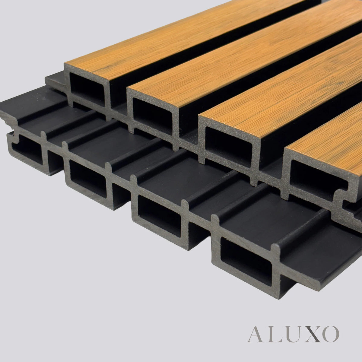 Kladd™ Exterior Wall Panel Composite Cladding Standard Slat - Walnut | 180cm / 290cm (Set of 4)