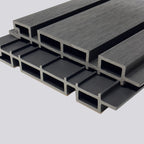 Kladd™ Wide Exterior Wall Panel Composite Cladding 86mm Slat - Black Oak | 180cm / 290cm (Set of 4)