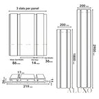 Kladd™ Wide Exterior Wall Panel Composite Cladding 86mm Slat - Grey Oak | 180cm / 290cm (Set of 4)