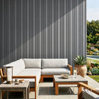 Kladd™ Wide Exterior Wall Panel Composite Cladding 86mm Slat - Grey Oak | 180cm / 290cm (Set of 4)