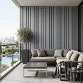 Kladd™ Wide Exterior Wall Panel Composite Cladding 86mm Slat - Grey Oak | 180cm / 290cm (Set of 4)
