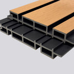 Kladd™ Wide Exterior Wall Panel Composite Cladding 86mm Slat - Light Oak | 180cm / 290cm (Set of 4)