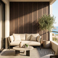 Kladd™ Wide Exterior Wall Panel Composite Cladding 86mm Slat - Smoked Oak | 180cm / 290cm (Set of 4)