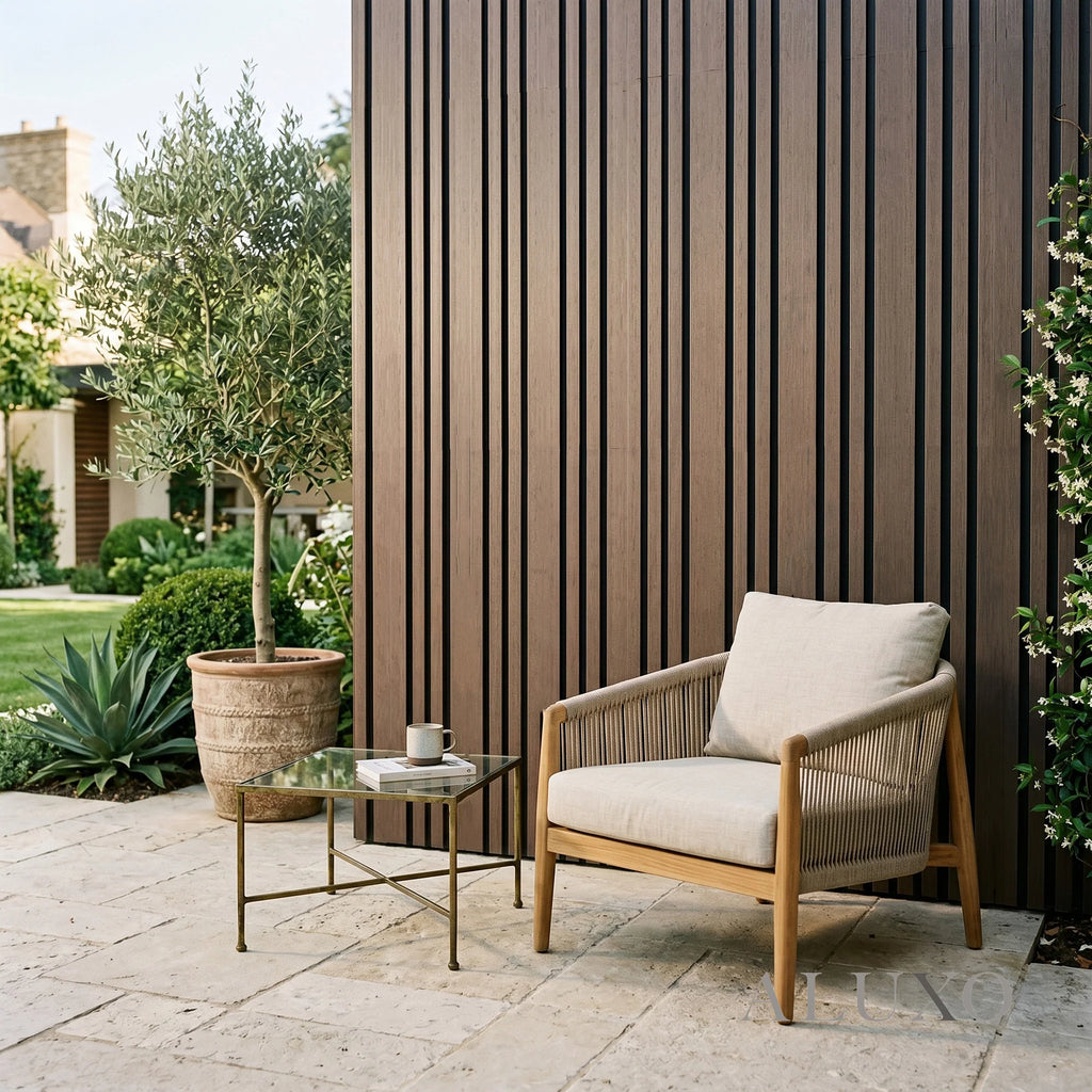 Kladd™ Wide Exterior Wall Panel Composite Cladding 86mm Slat - Smoked Oak | 180cm / 290cm (Set of 4)