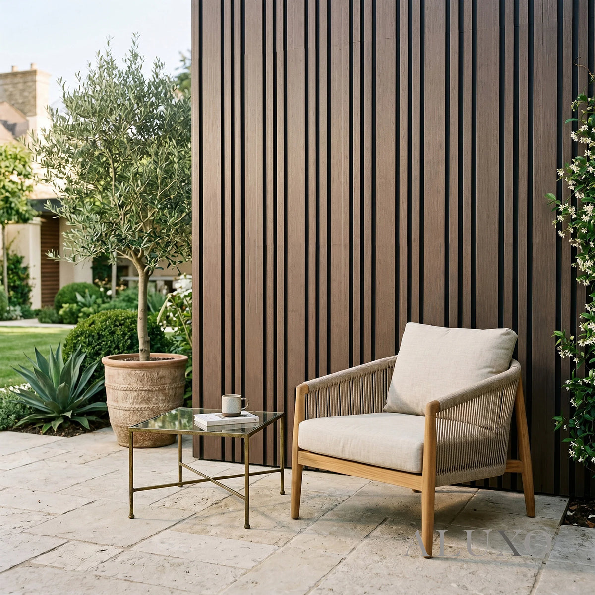 Kladd™ Wide Exterior Wall Panel Composite Cladding 86mm Slat - Smoked Oak | 180cm / 290cm (Set of 4)