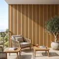 Kladd™ Wide Exterior Wall Panel Composite Cladding 86mm Slat - Walnut | 180cm / 290cm (Set of 4)