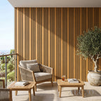 Kladd™ Wide Exterior Wall Panel Composite Cladding 86mm Slat - Walnut | 180cm / 290cm (Set of 4)