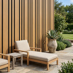 Kladd™ Wide Exterior Wall Panel Composite Cladding 86mm Slat - Walnut | 180cm / 290cm (Set of 4)