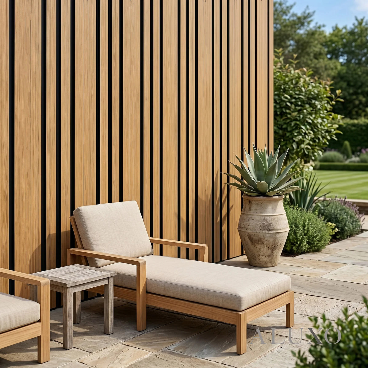 Kladd™ Wide Exterior Wall Panel Composite Cladding 86mm Slat - Walnut | 180cm / 290cm (Set of 4)
