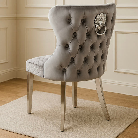 Pair of Lewis Dining Lion Knocker Chairs