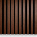 Walnut Acoustic Premium slatted wooden wall Panels 2400mm x 600mm - X1 Panel