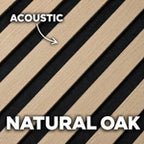 Premium Acoustic Wall Panels – Wooden Slatted Felt Back Panel 2400mm x 600mm x 17mm (1.44m²)