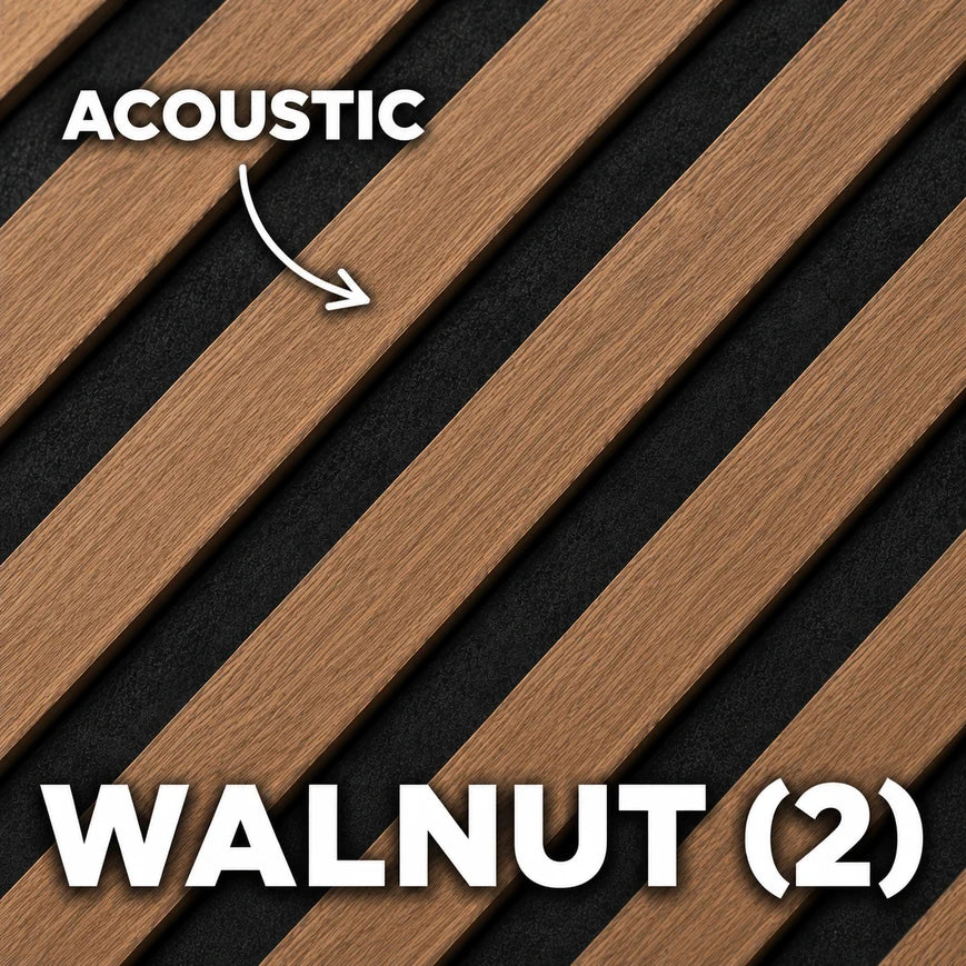 Premium Acoustic Wall Panels – Wooden Slatted Felt Back Panel 2400mm x 600mm x 17mm (1.44m²)