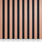 Natural Oak Acoustic Premium slatted wooden felt back wall Panels 2400mm x 600mm - x1 Panel